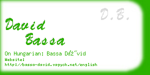 david bassa business card